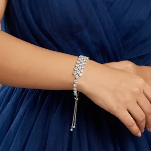 Triad Crystal Tennis Bracelet for Women - Party & Wedding Wear